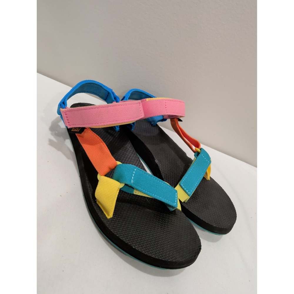 Teva Women Original Universal Multicolor Strap Sandals 1003987 Size 9